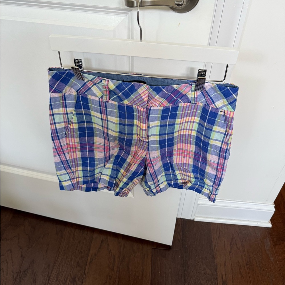 Talbots Blue and Pink Bermuda Shorts Classic Plaid